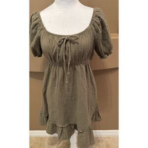 Trixxi Women’s Green On/Off Shoulder Dress Size M